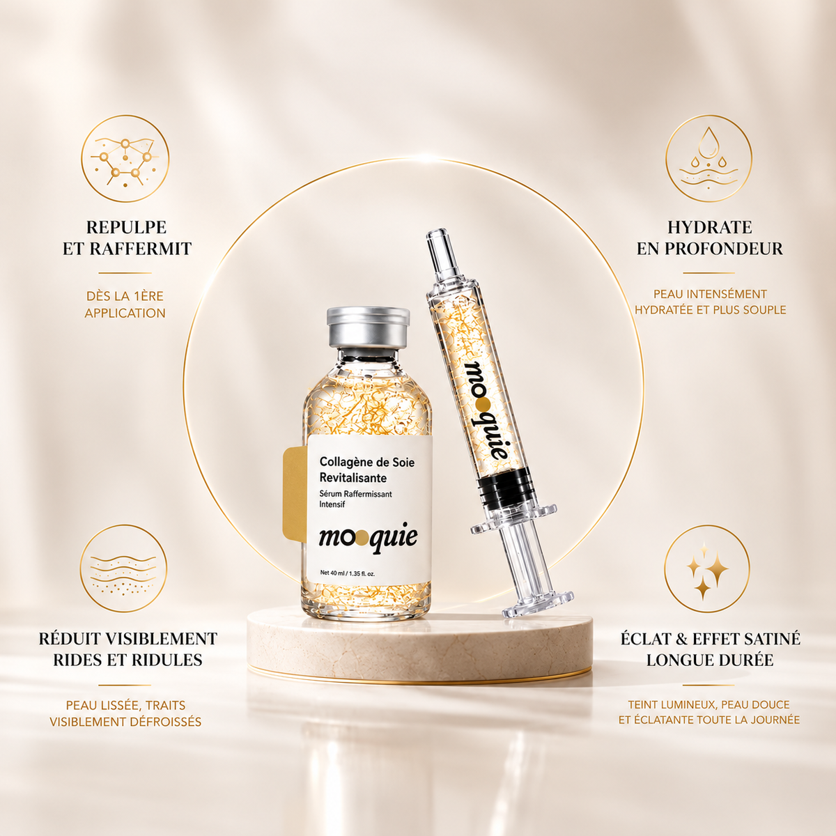 Mooquie™ -  Essence peptidique de collagène de soie 40 ml